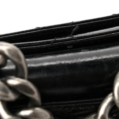 Chanel Glazed Calfskin Quilted Large Perfect Edge Flap Black 12 of 12