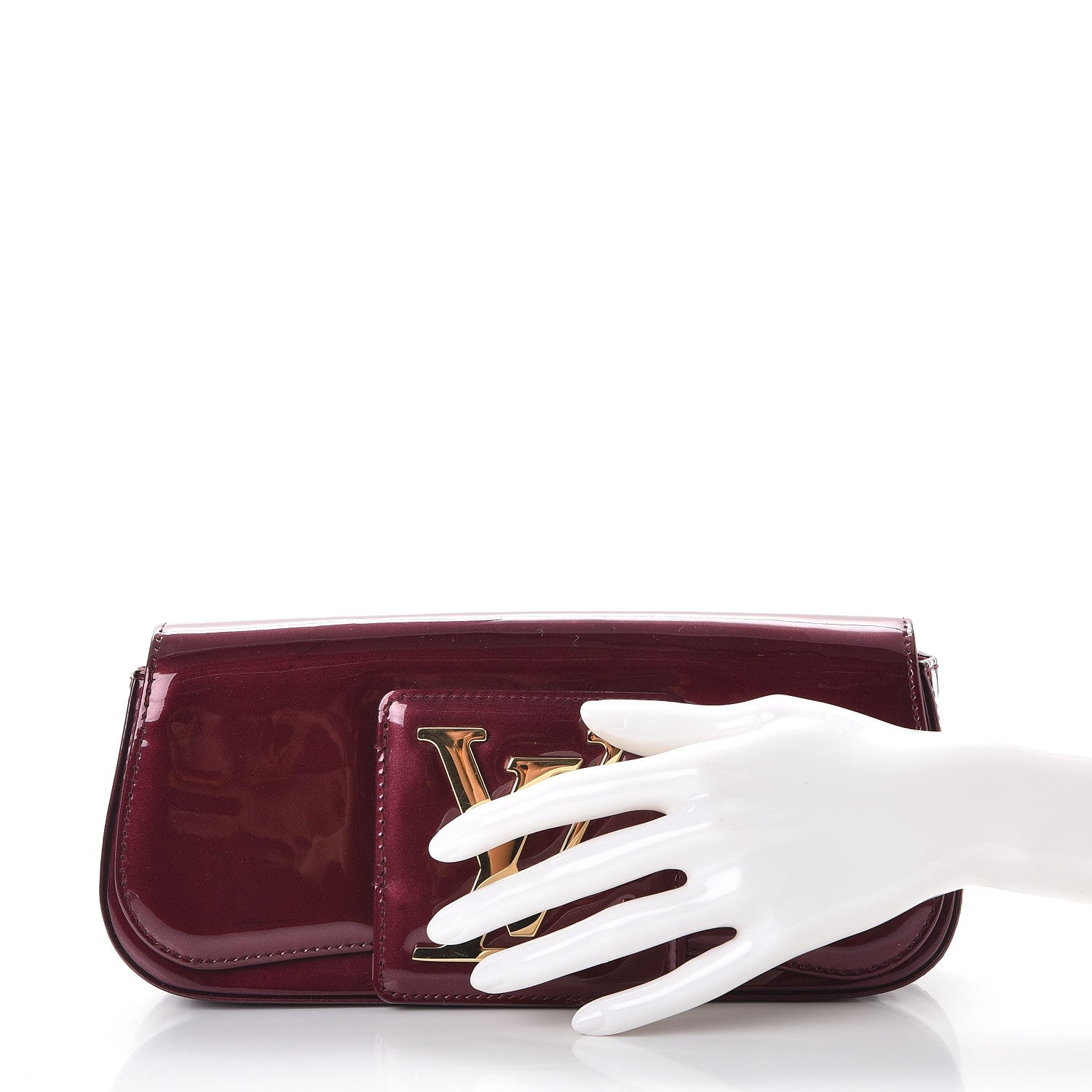 Louis Vuitton Patent Sobe Clutch Rouge Fauviste 2 of 11