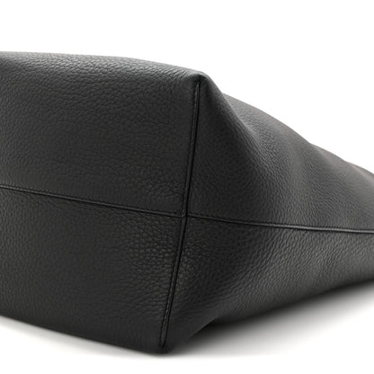 The Row Grained Calfskin Medium N/S Hook Tote Black 9 of 9