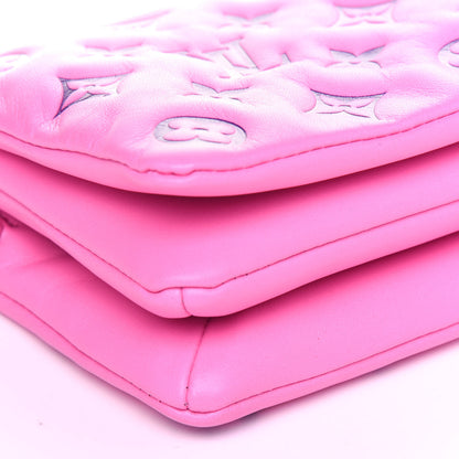Louis Vuitton Lambskin Embossed Monogram Vuittamins Pochette Coussin Rose Violet 9 of 11
