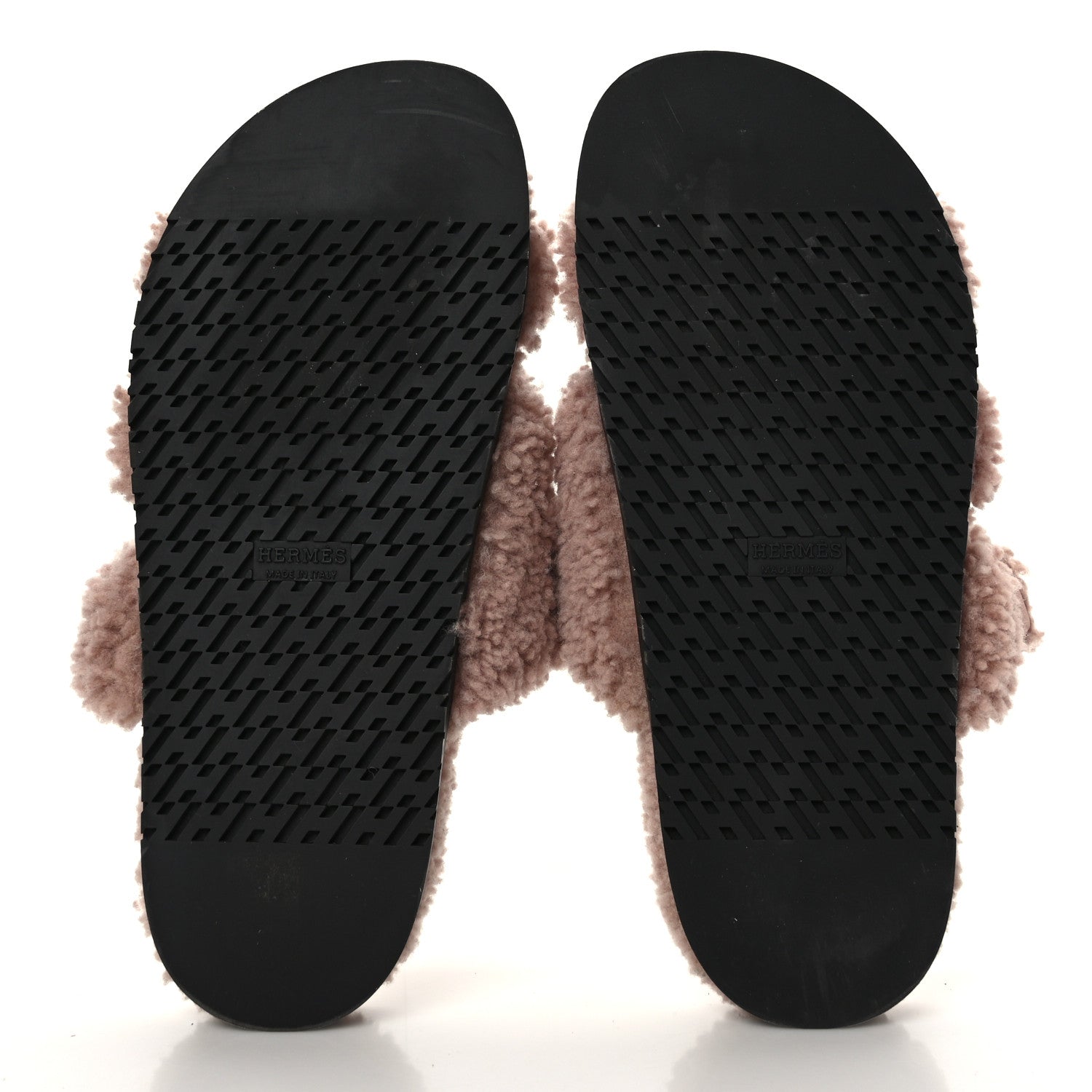Hermes Woolskin Womens Chypre Sandals 40 Bois De Santal 9 of 12
