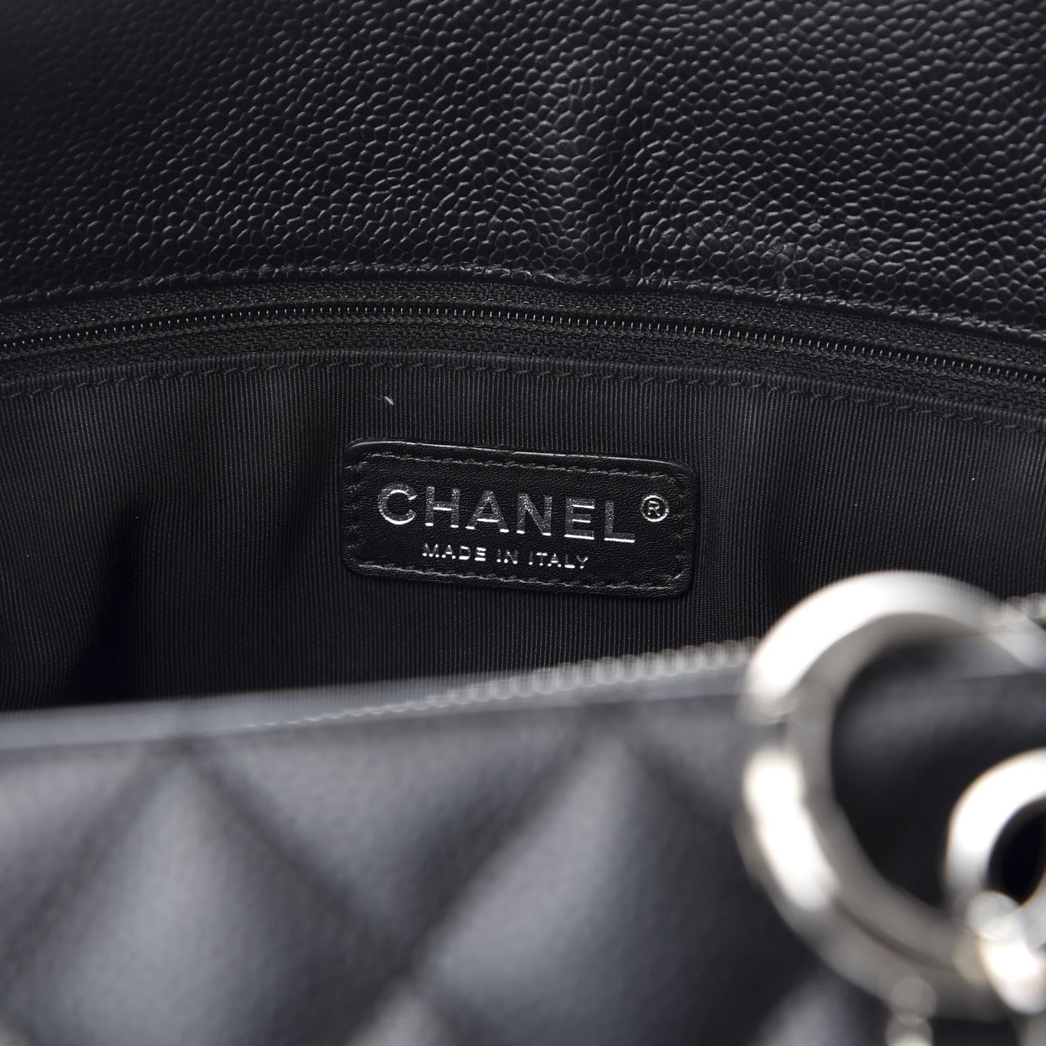 Chanel Caviar Quilted Grand Shopping Tote GST Black 8 of 10