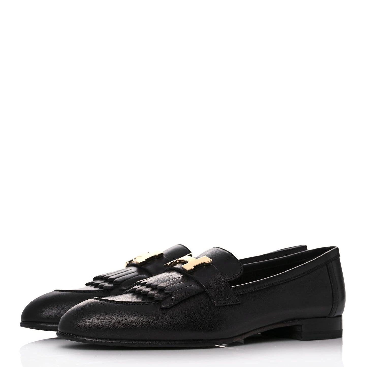 Goatskin Womens Royal Loafers 38.5 Black