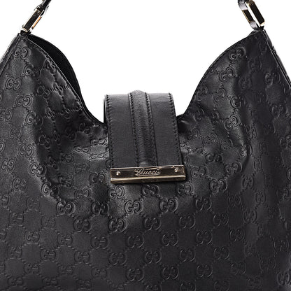 Gucci Guccissima Large New Ladies Web Hobo Black 8 of 10