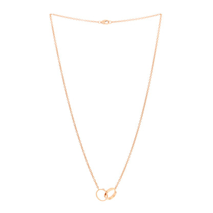 Cartier 18K Pink Gold Interlocking LOVE Necklace 3 of 4