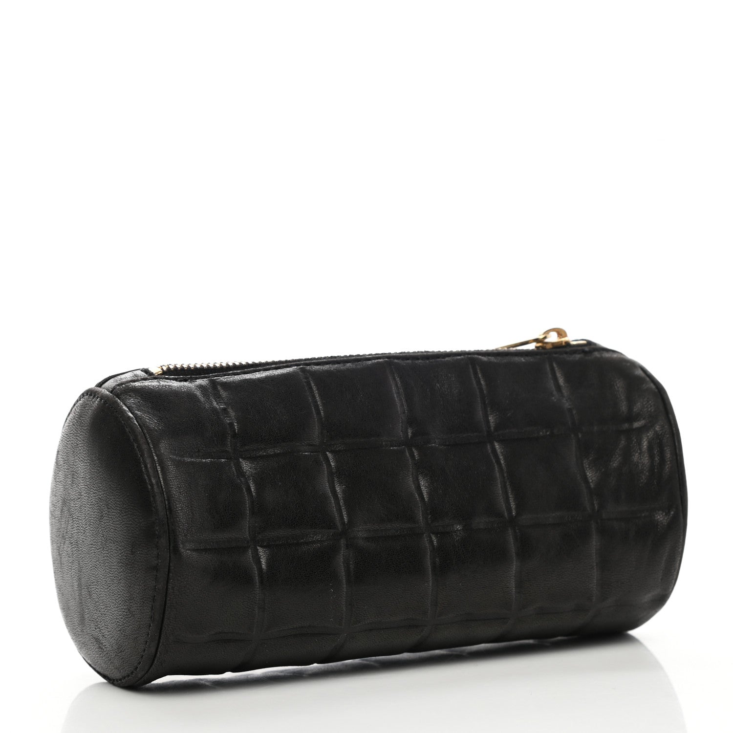 Chanel Lambskin Chocolate Bar Cosmetic Pouch Black 2 of 7