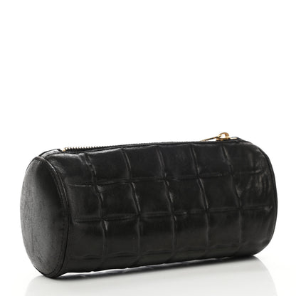 Chanel Lambskin Chocolate Bar Cosmetic Pouch Black 2 of 7