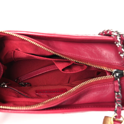 Chanel Aged Calfskin Quilted Small Gabrielle Hobo Dark Fuchsia 5 of 10