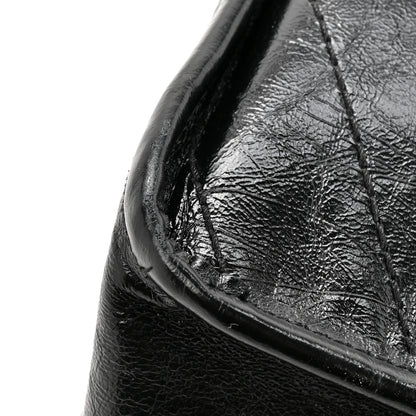 Saint Laurent Crinkled Calfskin Matelasse Monogram Medium Niki Chain Satchel Black 13 of 13