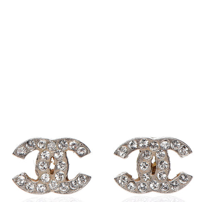 Chanel Crystal Mini Timeless CC Earrings Silver 1 of 4