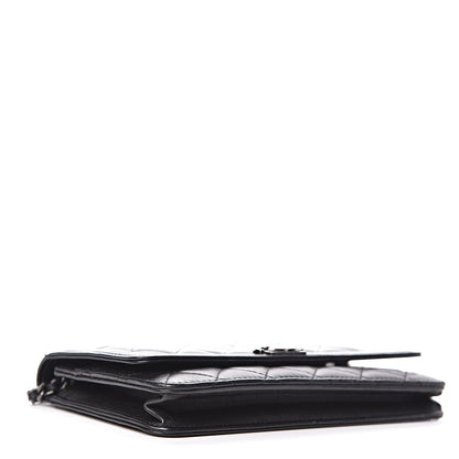 Chanel Lambskin Quilted Boy Wallet On Chain WOC Black 4 of 13