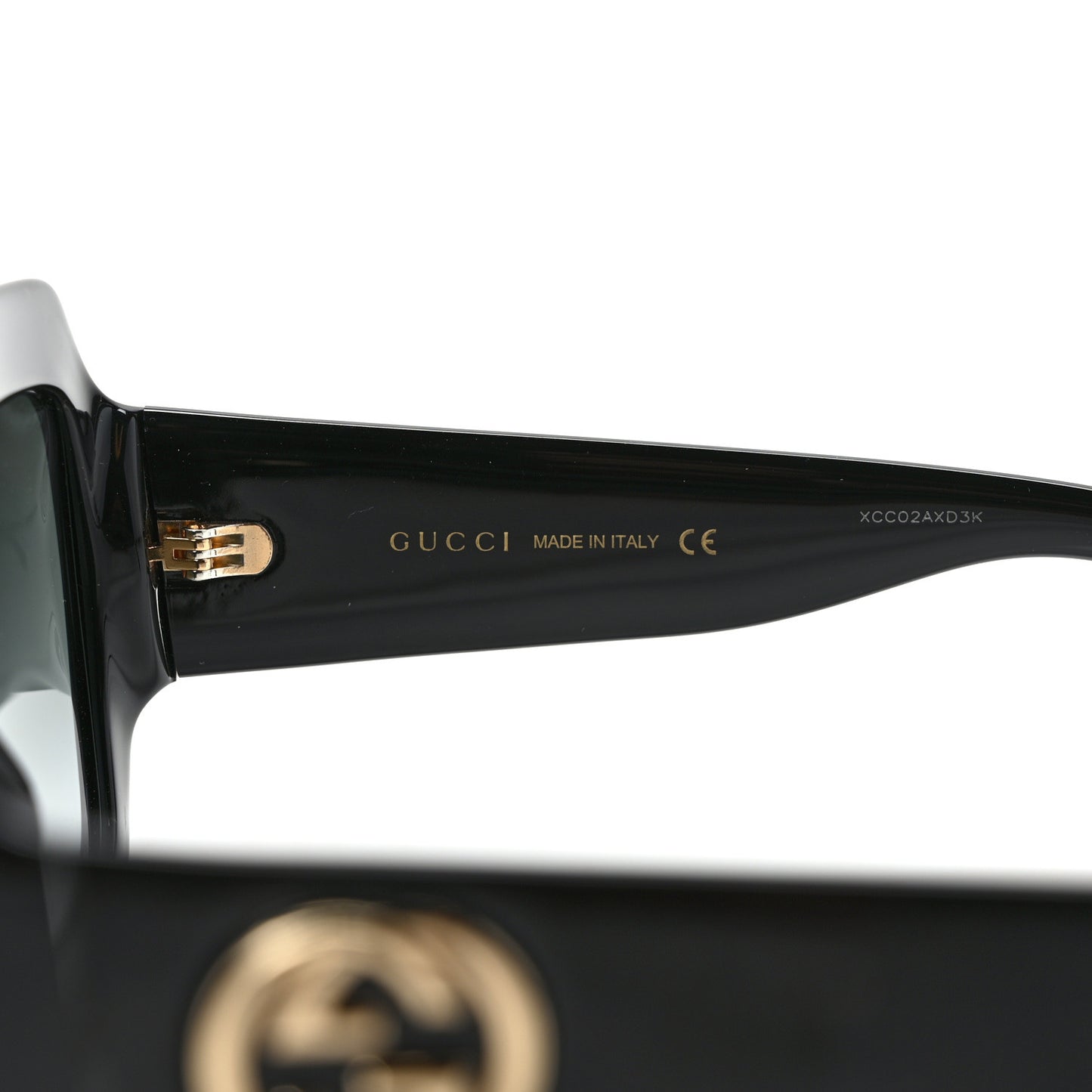 Acetate Square Frame Sunglasses GG0053S Black