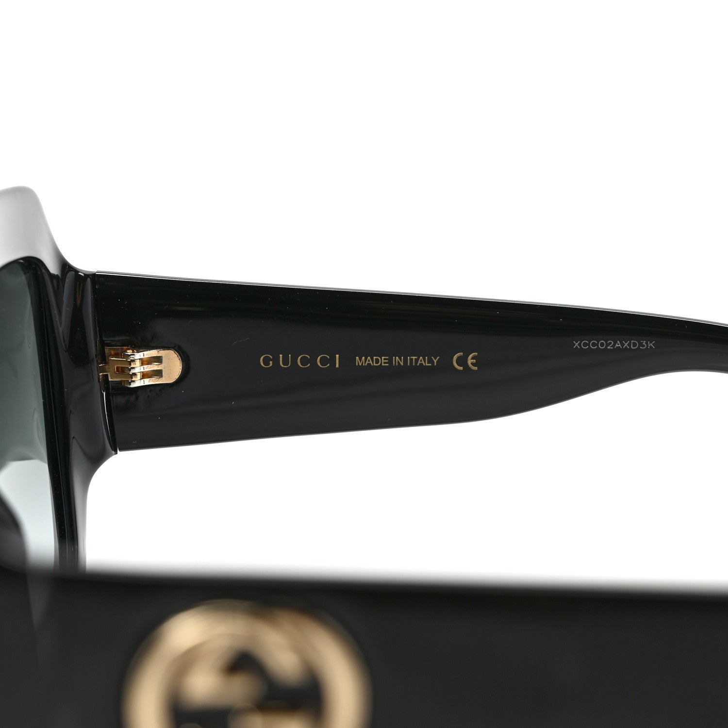 Gucci Acetate Square Frame Sunglasses GG0053S Black 5 of 7