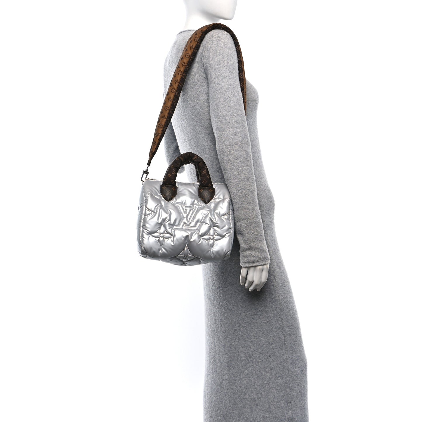 Econyl Mini Monogram Pillow Speedy Bandouliere 25 Silver