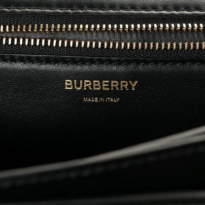 Burberry Calfskin Monogram Embossed Medium TB Chain Bag Black 6 of 10