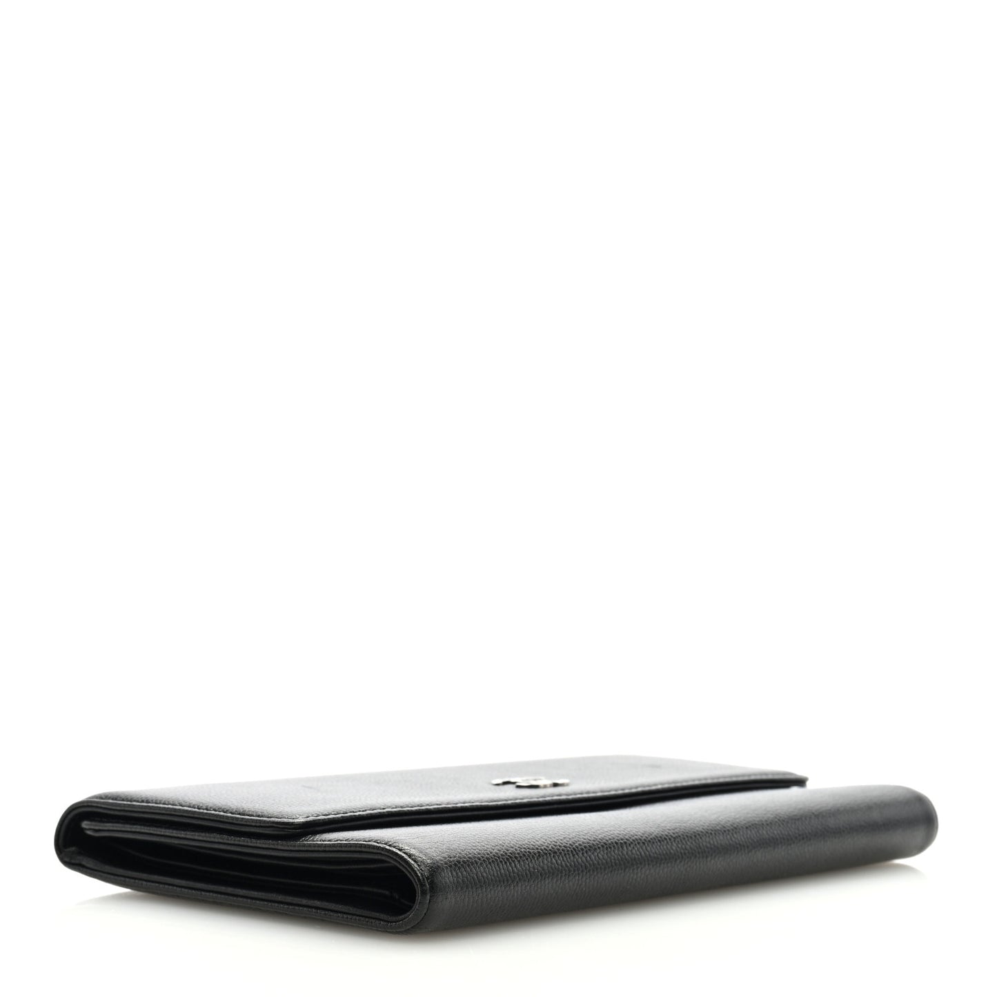 Caviar Sevruga Long Flap Wallet Black