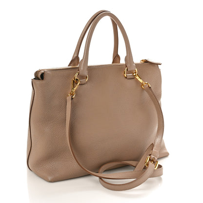 Prada Vitello Daino Boxy Tote Cammeo 3 of 10