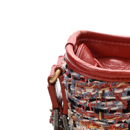 Chanel Tweed Calfskin Small Gabrielle Hobo Red 12 of 12