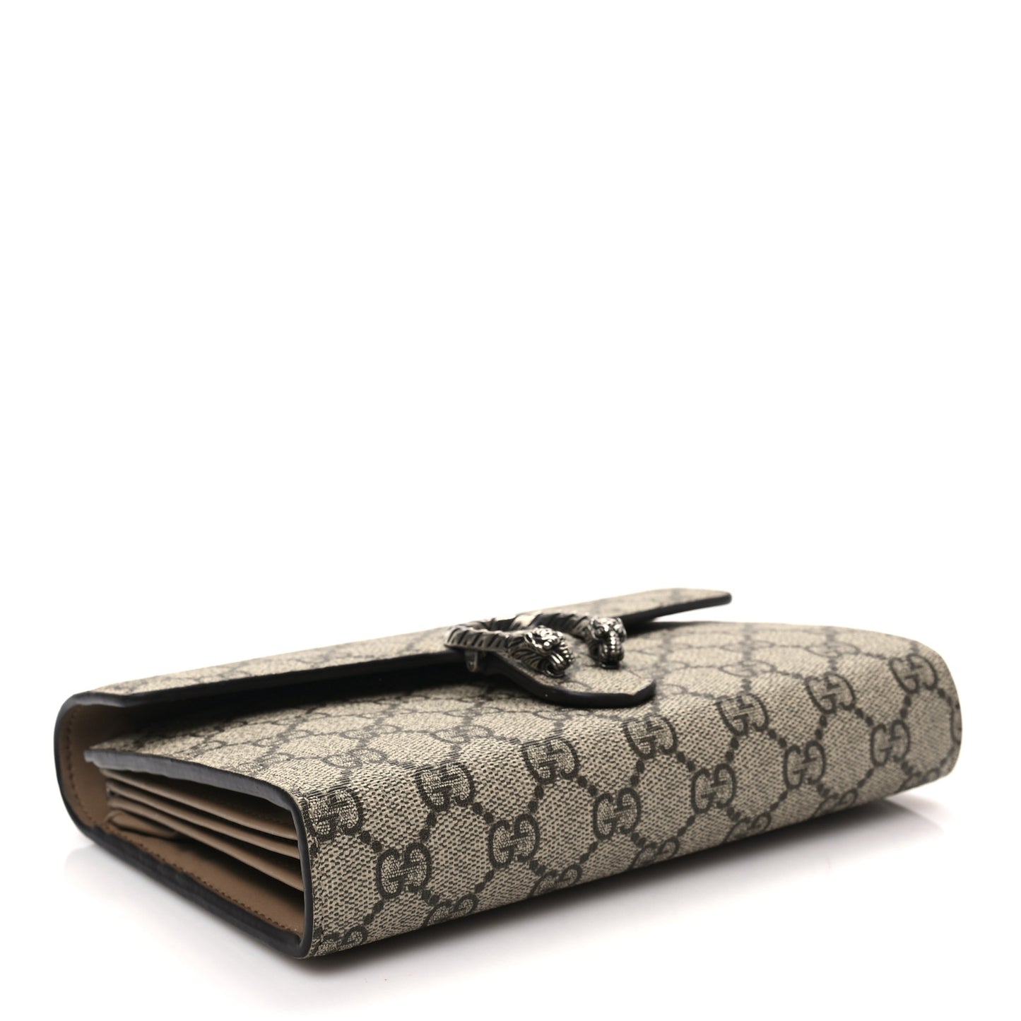 GG Supreme Monogram Mini Dionysus Chain Wallet Beige Taupe