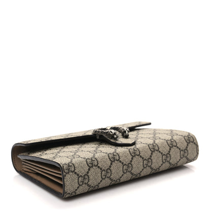 Gucci GG Supreme Monogram Mini Dionysus Chain Wallet Beige Taupe 4 of 7