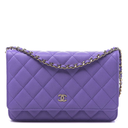 Chanel Caviar Quilted Wallet On Chain WOC Purple 1 of 12