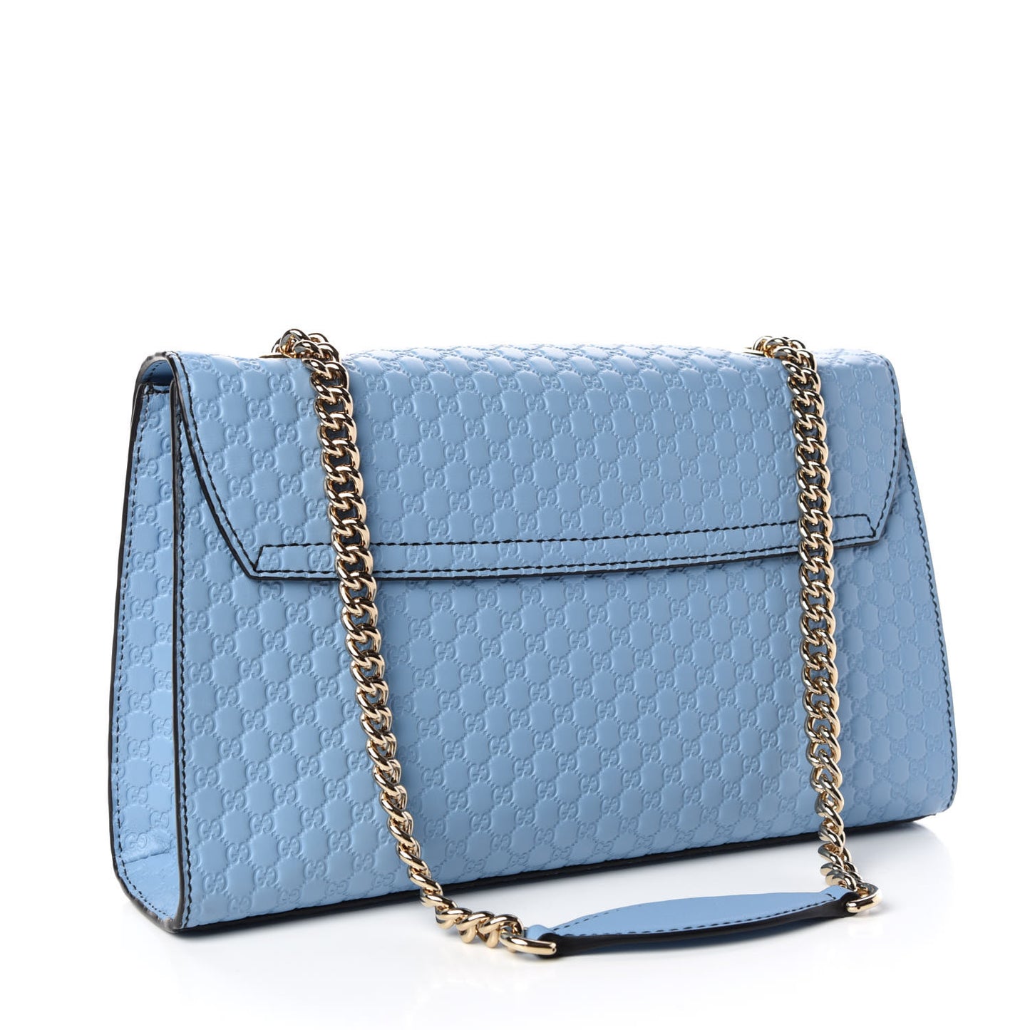 Microguccissima Medium Emily Chain Shoulder Bag Mineral Blue