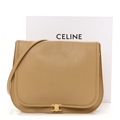 Celine Shiny Lambskin Soft Triomphe Besace Bag Sandcastle 12 of 12