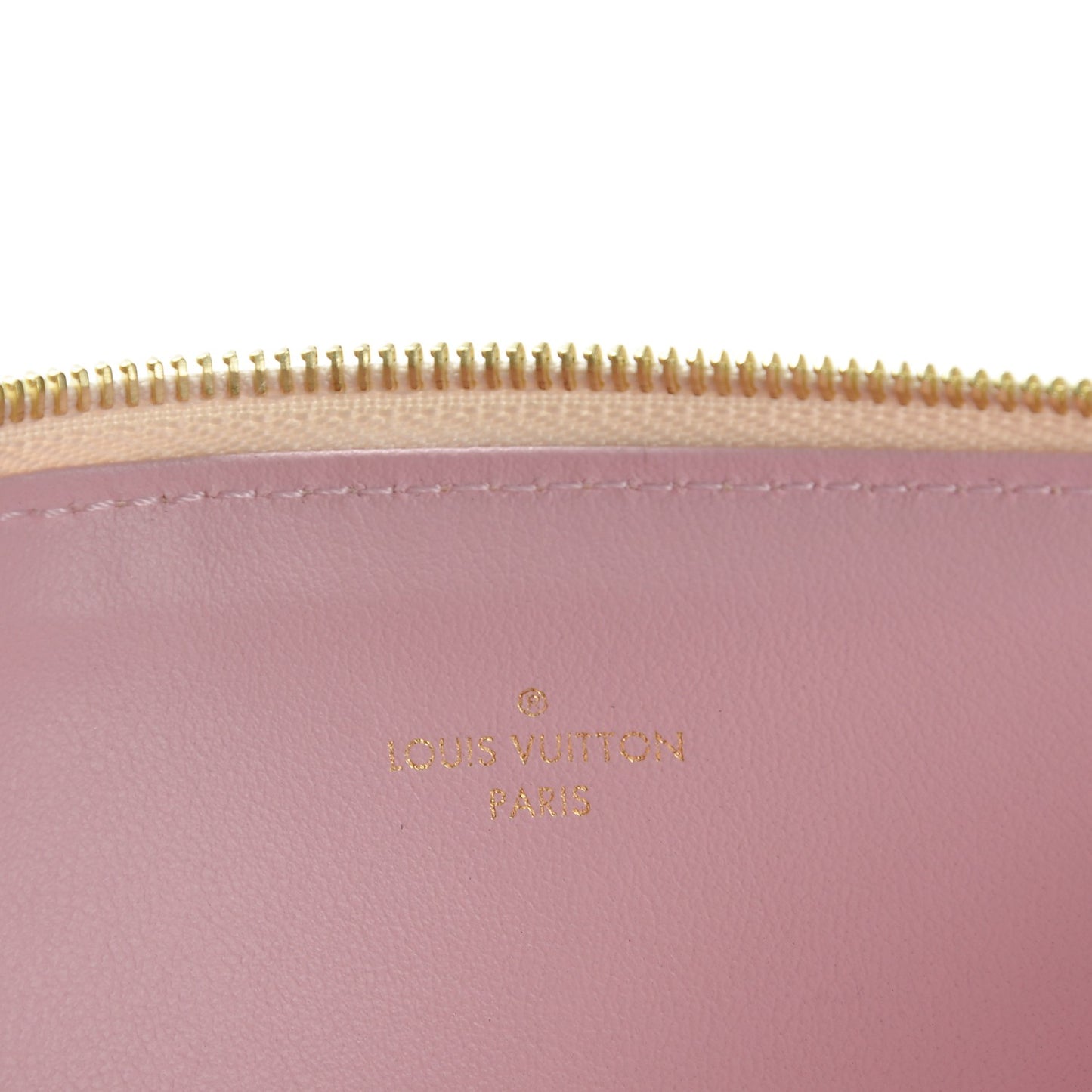 Damier Azur Felicie Chain Wallet Zippered Insert Rose Ballerine