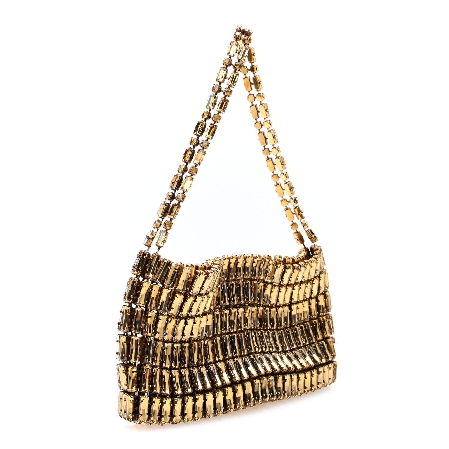 Saint Laurent Crystal Embellished Minaudiere Small Bag Bronze 3 of 9