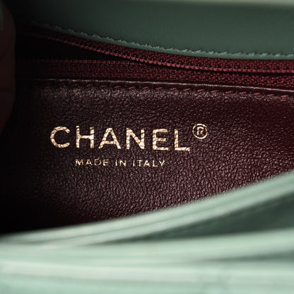 Chanel Lambskin Quilted Small Trendy CC Flap Dual Handle Bag Light Green 6 of 12