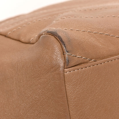 Saint Laurent Pebbled Lambskin Chevron Monogram Large Nolita Beige 11 of 15