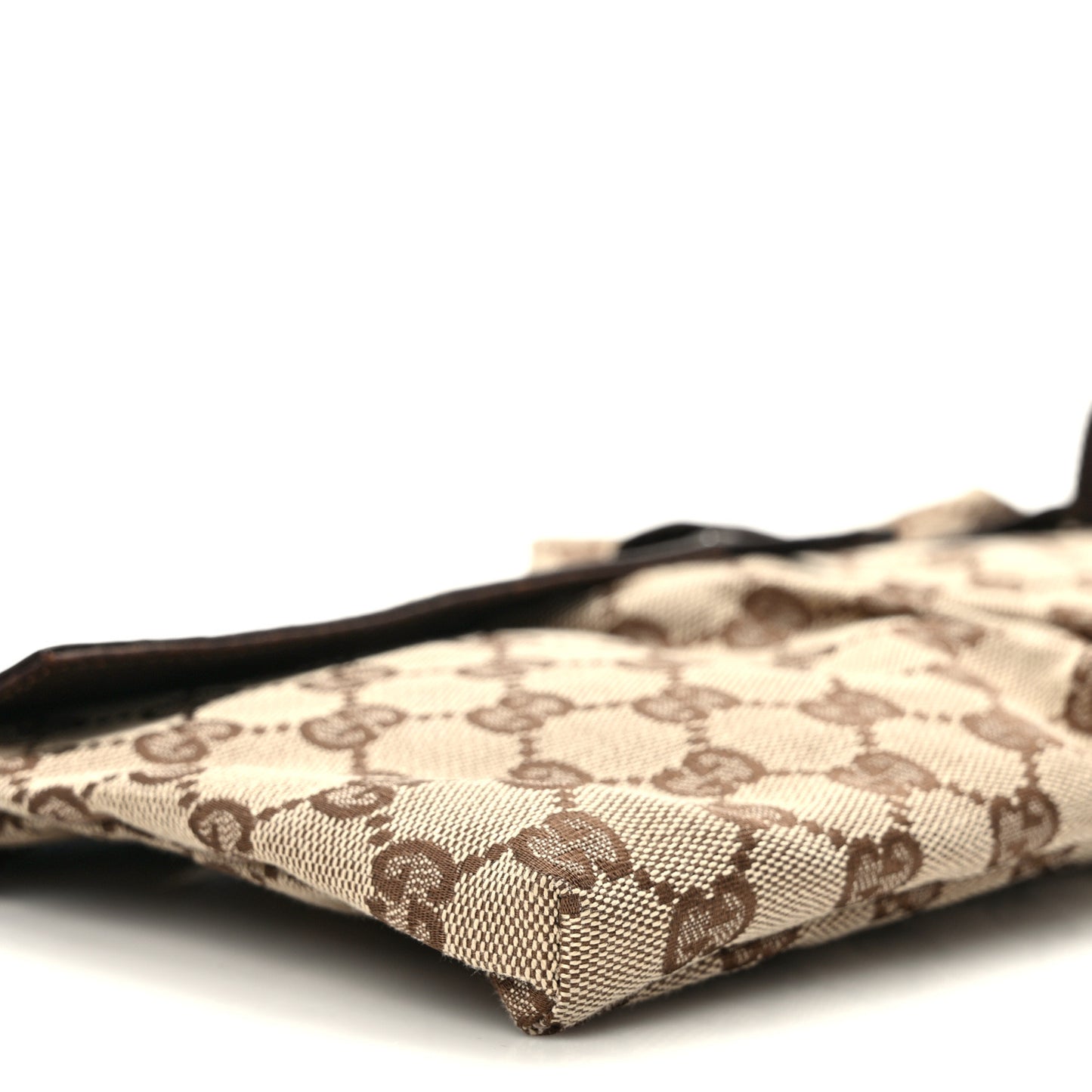 GG Monogram Double Pocket Belt Bag Dark Brown