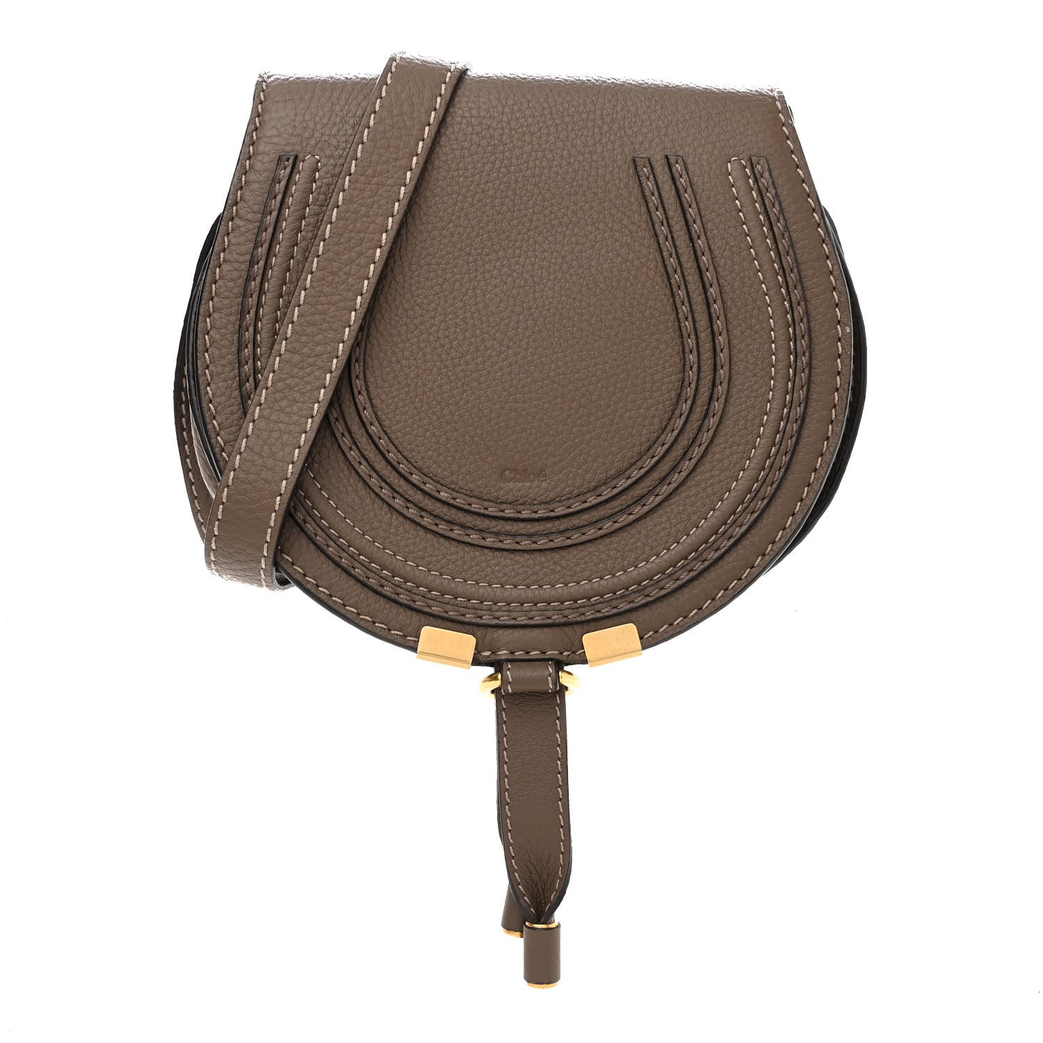 Chloe Calfskin Mini Marcie Round Crossbody Bag Army Green 1 of 11