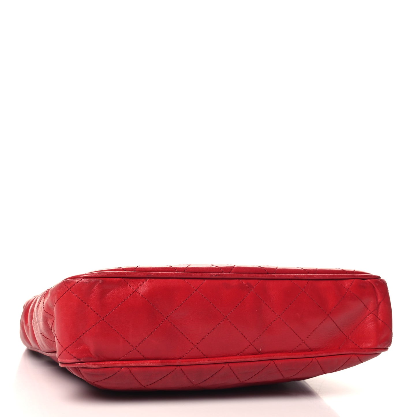 Lambskin Quilted Tote Red