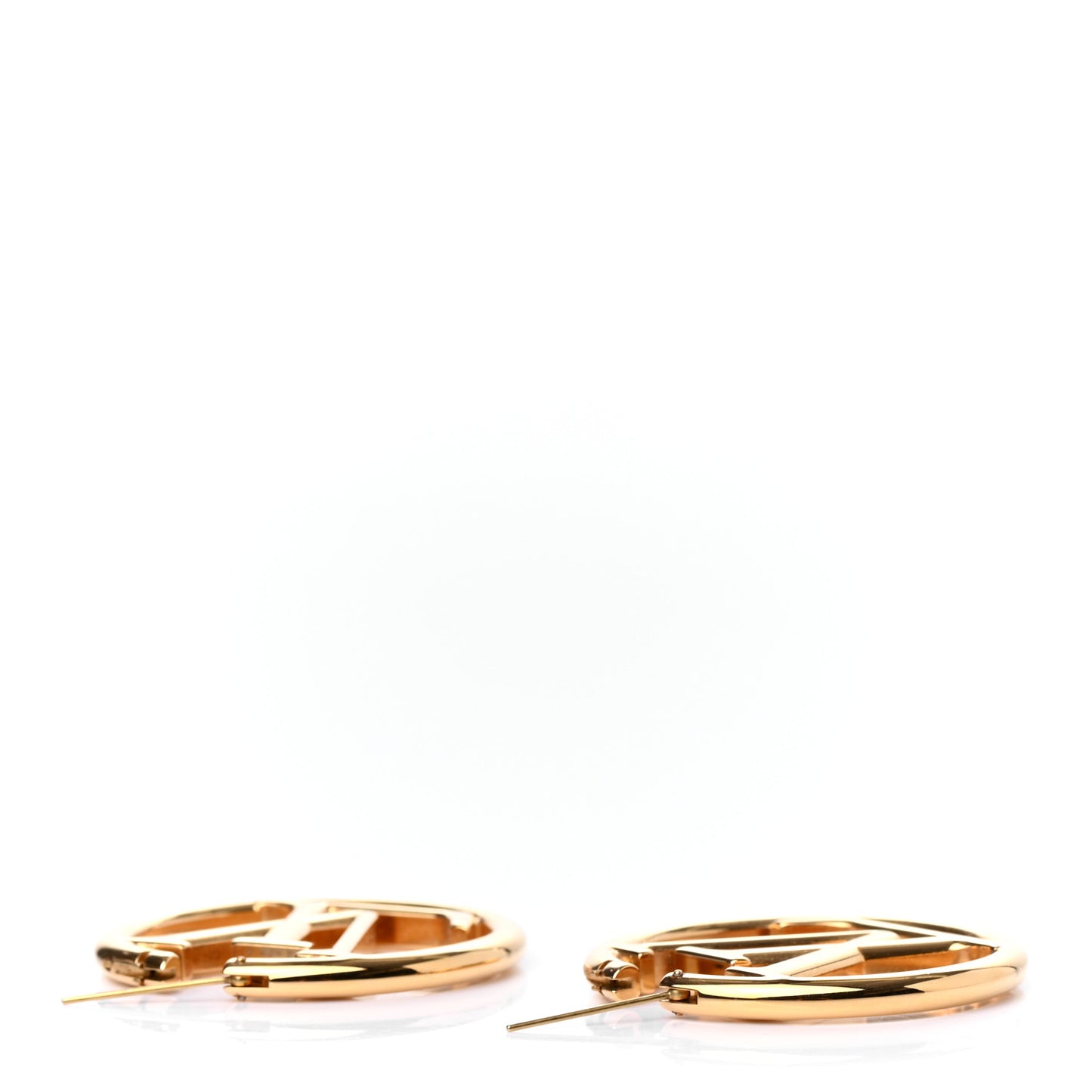 Metal Louise Hoop Earrings Gold