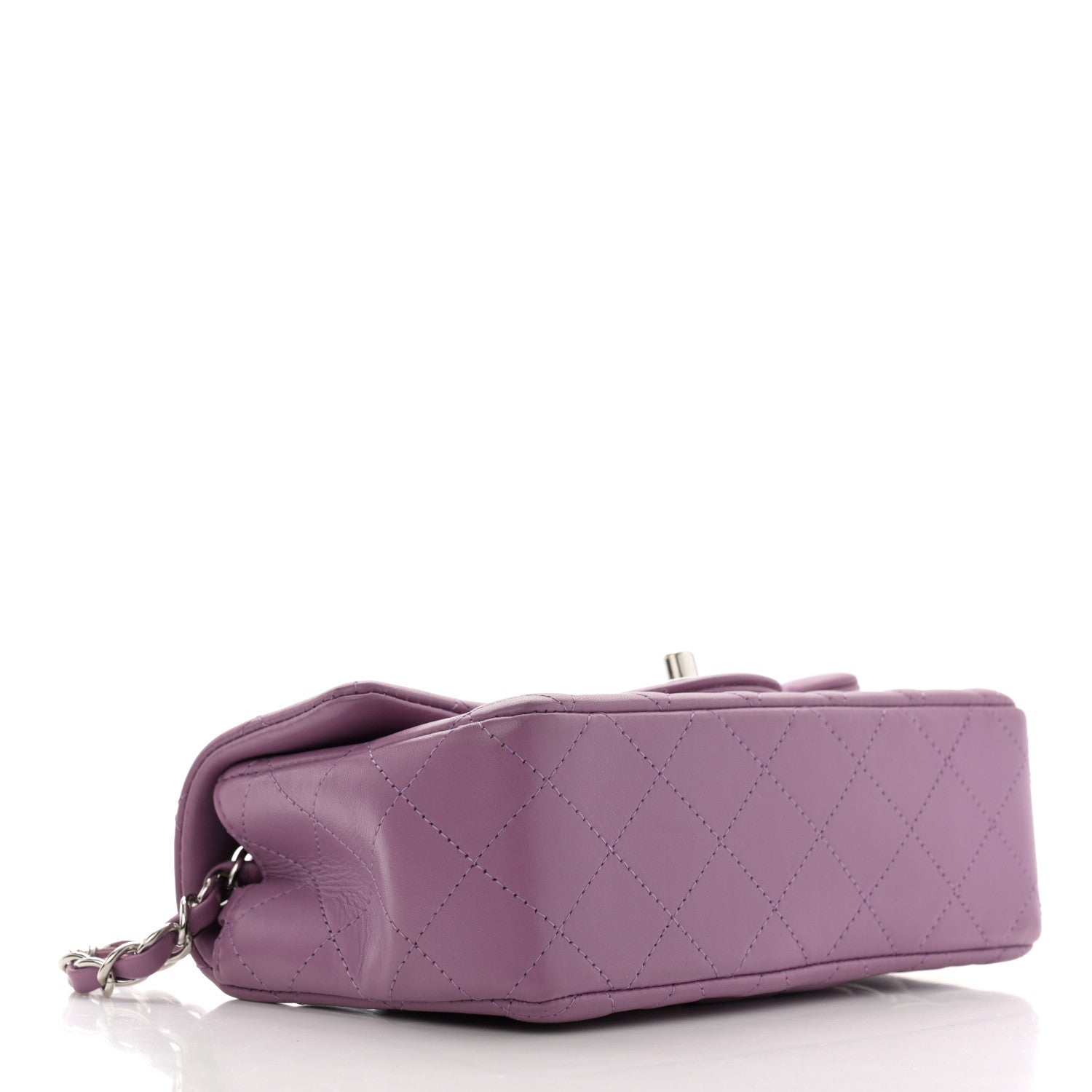 Chanel Lambskin Quilted Mini Rectangular Flap Purple 4 of 13