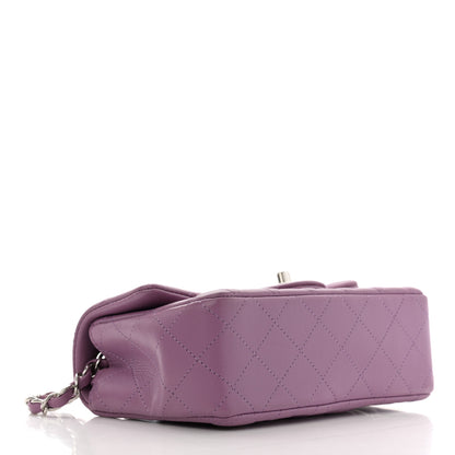 Chanel Lambskin Quilted Mini Rectangular Flap Purple 4 of 13
