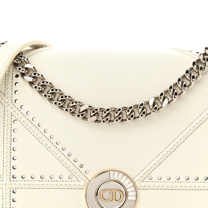 Christian Dior Grained Calfskin Perforated Diorama Flap Bag Latte 7 of 19
