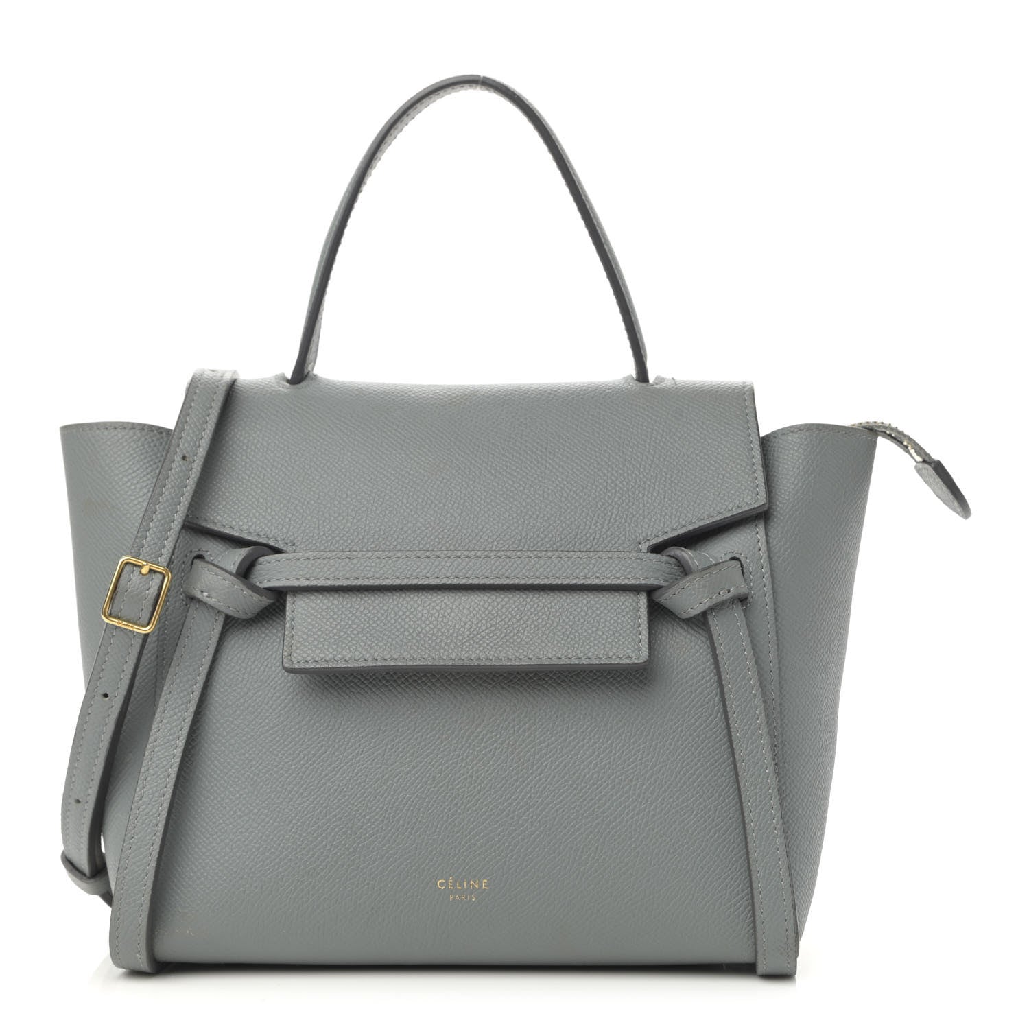 Celine Grained Calfskin Nano Belt Bag Grey 1 of 18