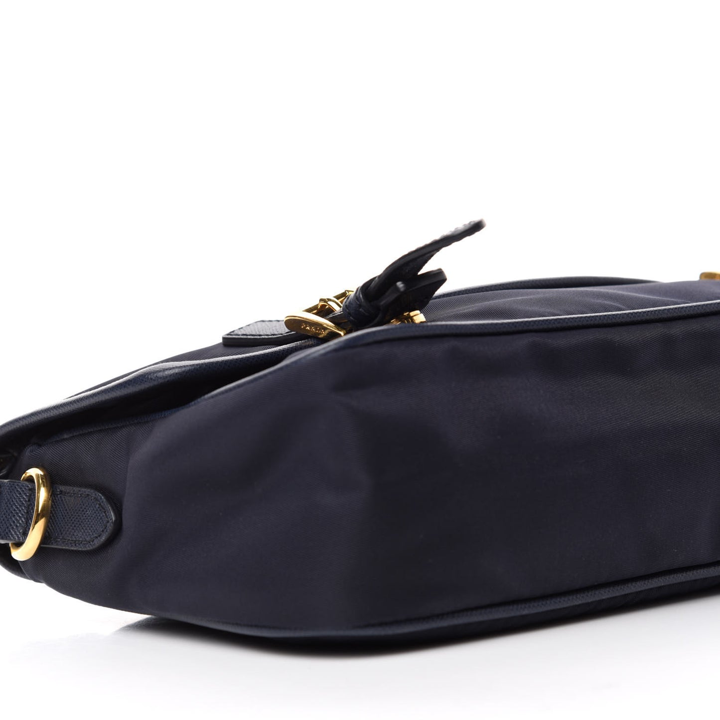 Tessuto Nylon Saffiano Small Messenger Bag Blue