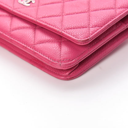 Chanel Caviar Quilted Wallet on Chain WOC Pink 14 of 18