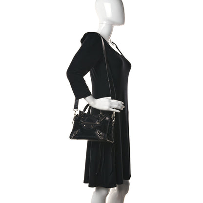 Balenciaga Pony Hair Silver Classic Hardware Mini City Black 2 of 15