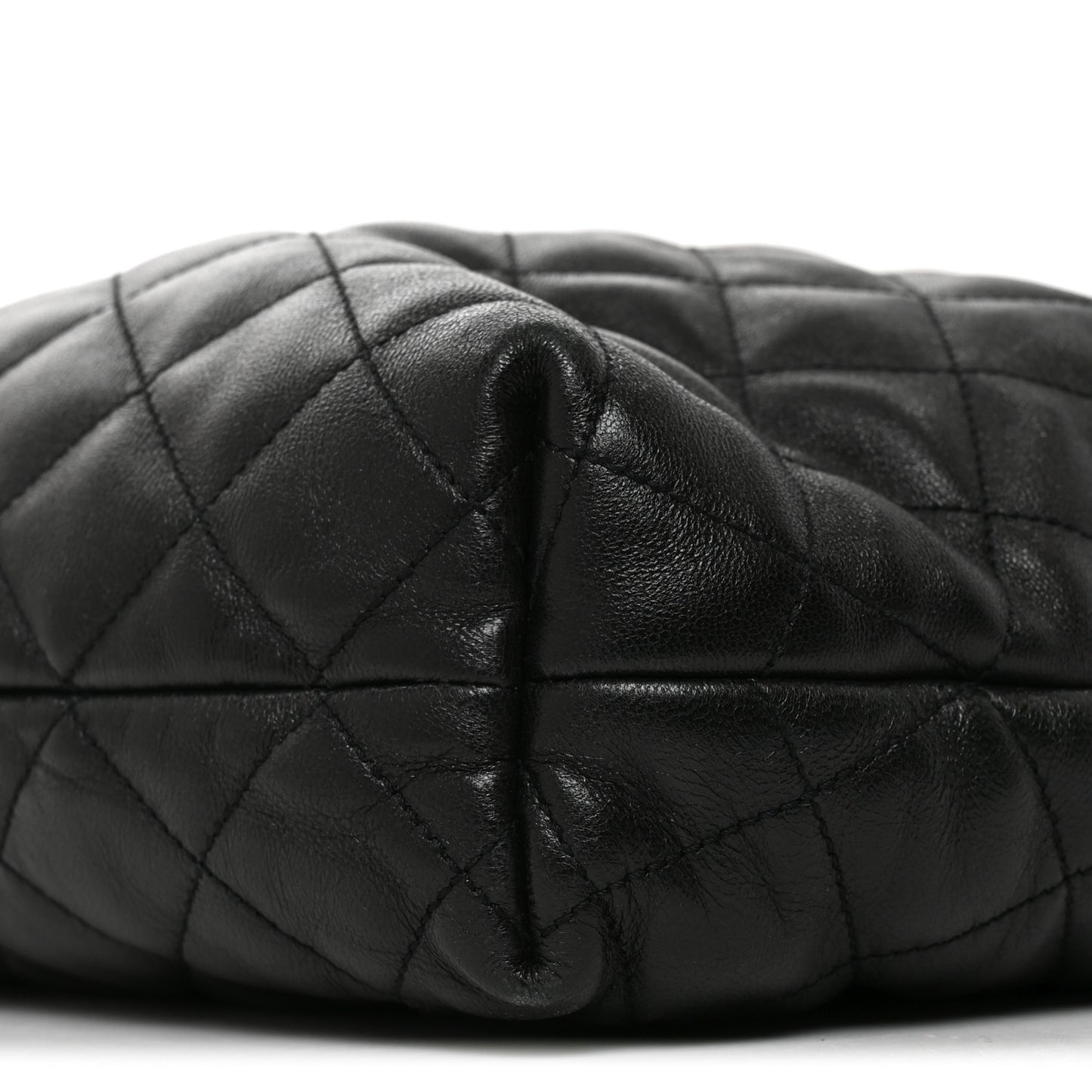Lambskin Quilted Maxi Icare Shopping Tote Black