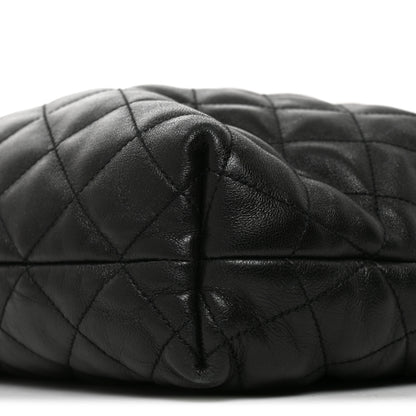 Saint Laurent Lambskin Quilted Maxi Icare Shopping Tote Black 10 of 10