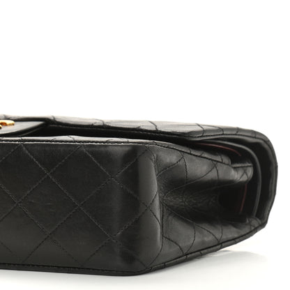 Chanel Lambskin Quilted Medium Double Flap Black 11 of 11
