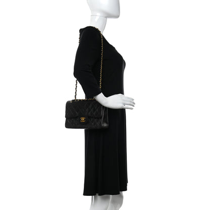 Chanel Lambskin Quilted Small Double Flap Black 3 of 13