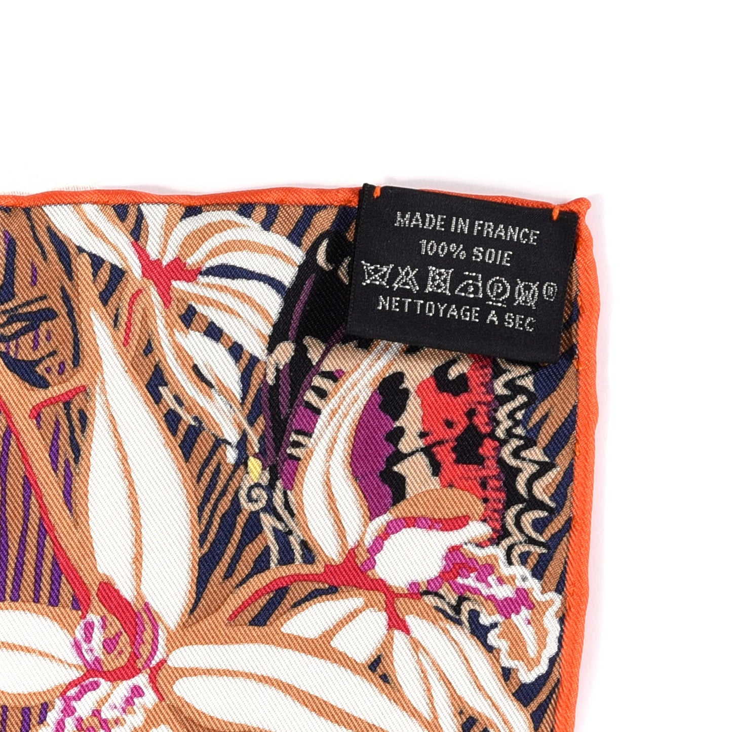 Silk Wild Singapore Scarf 90 Rouge Violet Beige