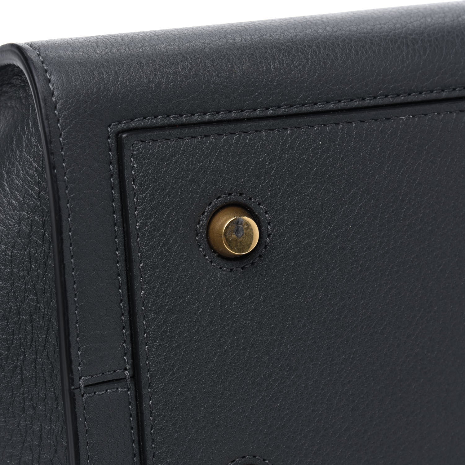 Celine Crisped Calfskin Mini Tie Knot Tote Anthracite 16 of 21