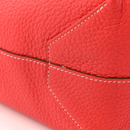 Hermes Taurillon Clemence Double Sens Reversible Tote 36 Rose Jaipur Bougainvillea 16 of 18