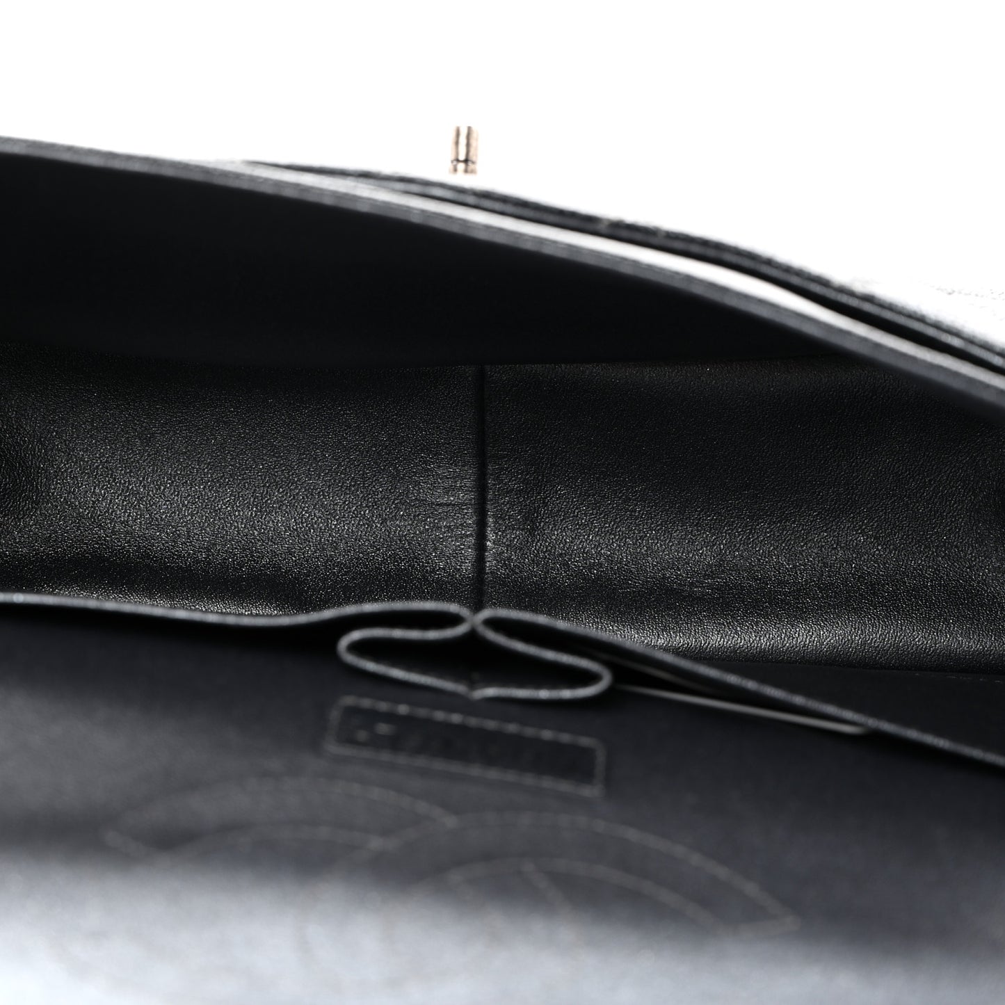 Metallic Caviar Quilted Jumbo Double Flap Dark Grey